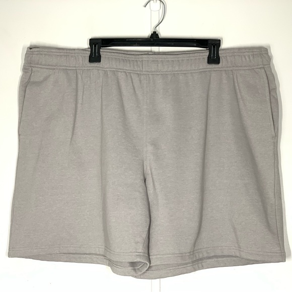 BP Plus Size Fleece Drawstring Shorts in Grey Heather - Picture 2 of 7